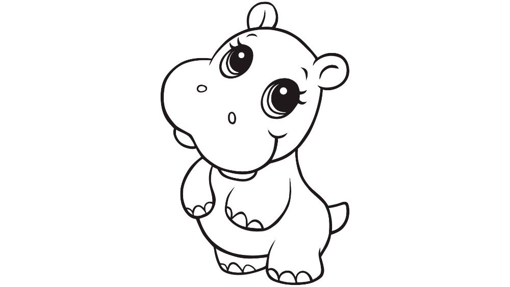 Dibujos de crias de hipopótamos