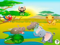 Juego educativo para niños con hipopótamos